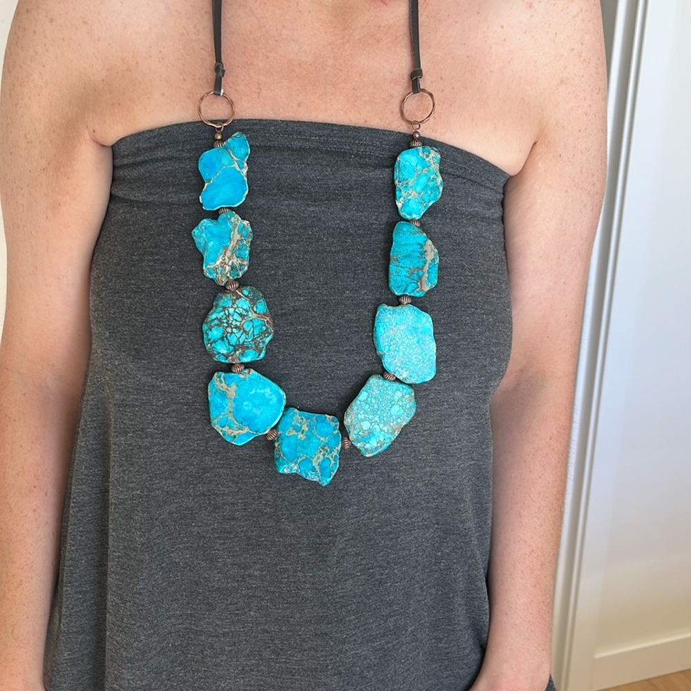 Turquoise Chunky Handmade Necklace